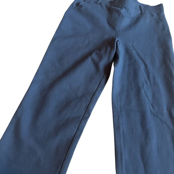 Quince Navy Blue Pull-On Cropped Length Pants Slacks Stretch Pointe Medium P - Picture 5 of 11